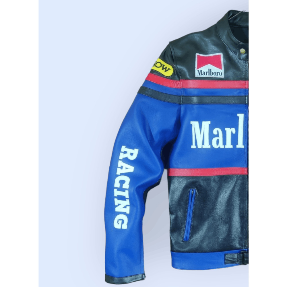 Vintage🔥 Marlboro Racing Leather Jacket - Picture 6 of 8